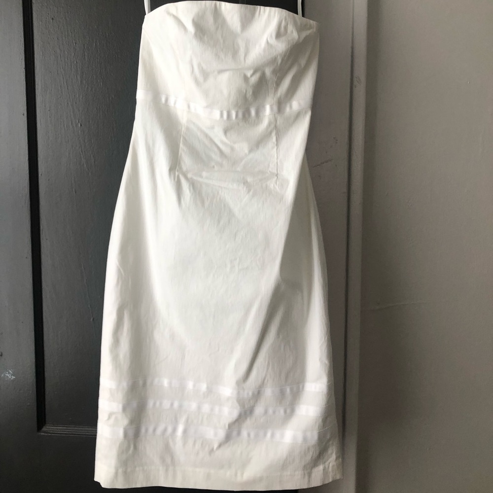 NWT Express strapless white dress size 8